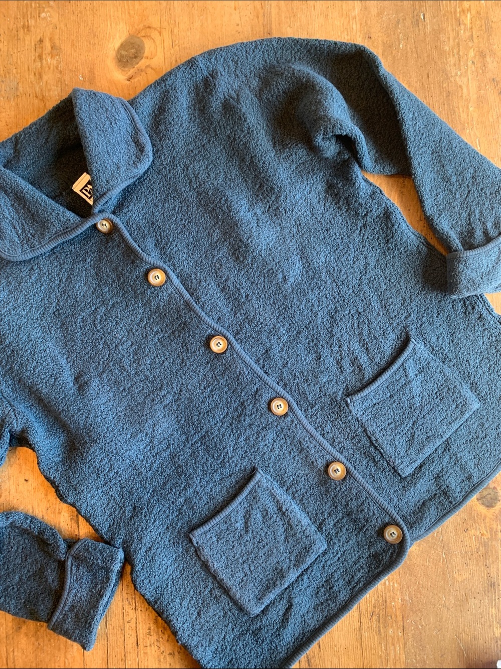 PA Company 1990’s Women’s Navy Blue Button-Up Cotton Cardigan - Picture 14 of 16